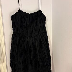 Black Textured Cocktail Dress
